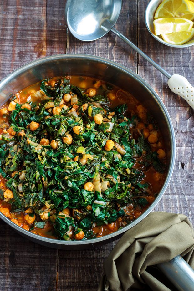 spicy vegetable and chick pea stew