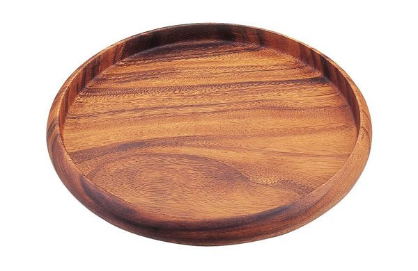 wooden round tray