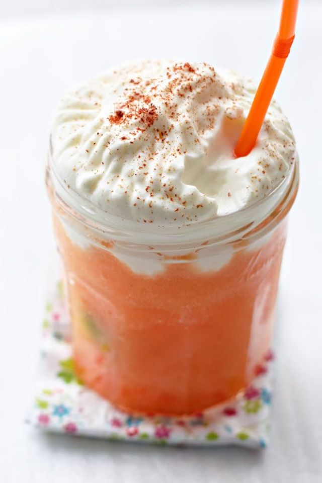 Frozen Cantaloupe Cappuccino