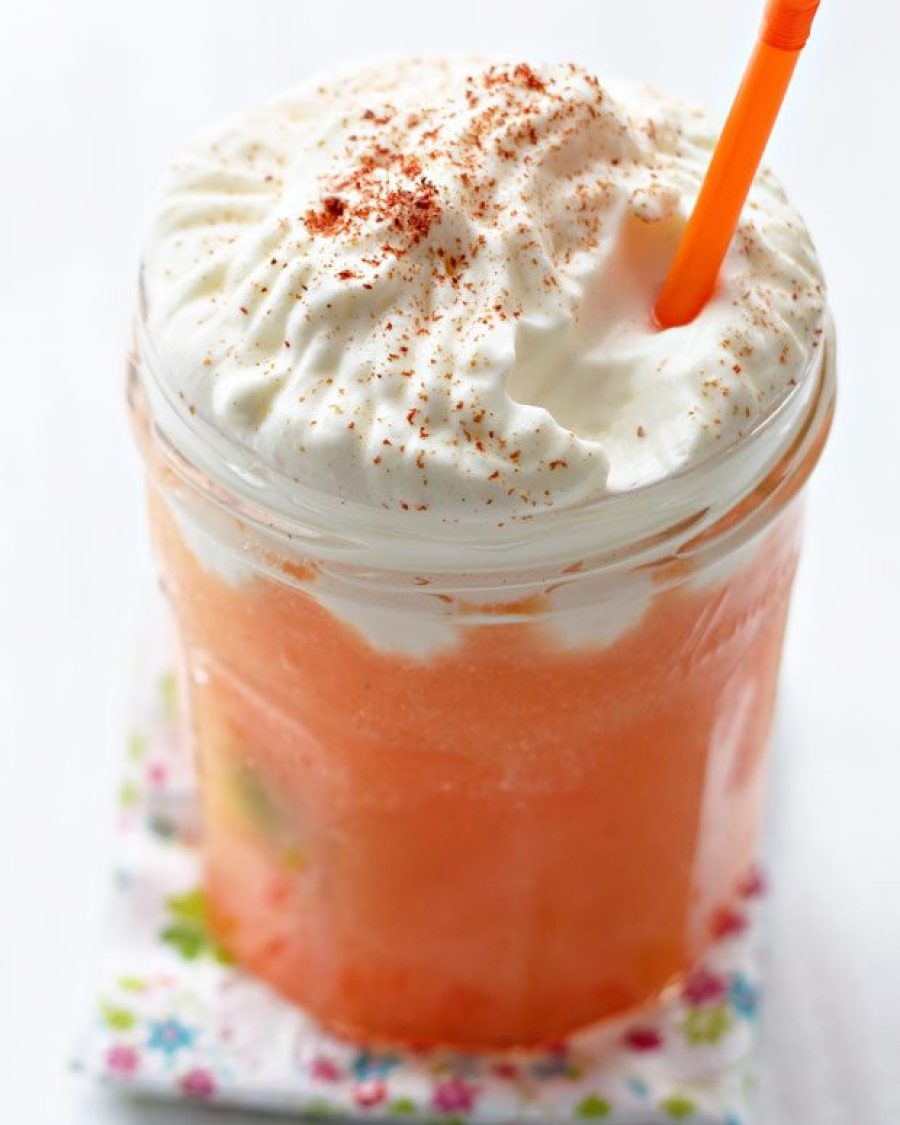 Frozen Cantaloupe Cappuccino - #recipe by #eatwell101 - https://www.eatwell101.com/frozen-cantaloupe-capuccino-smoothie-recipe