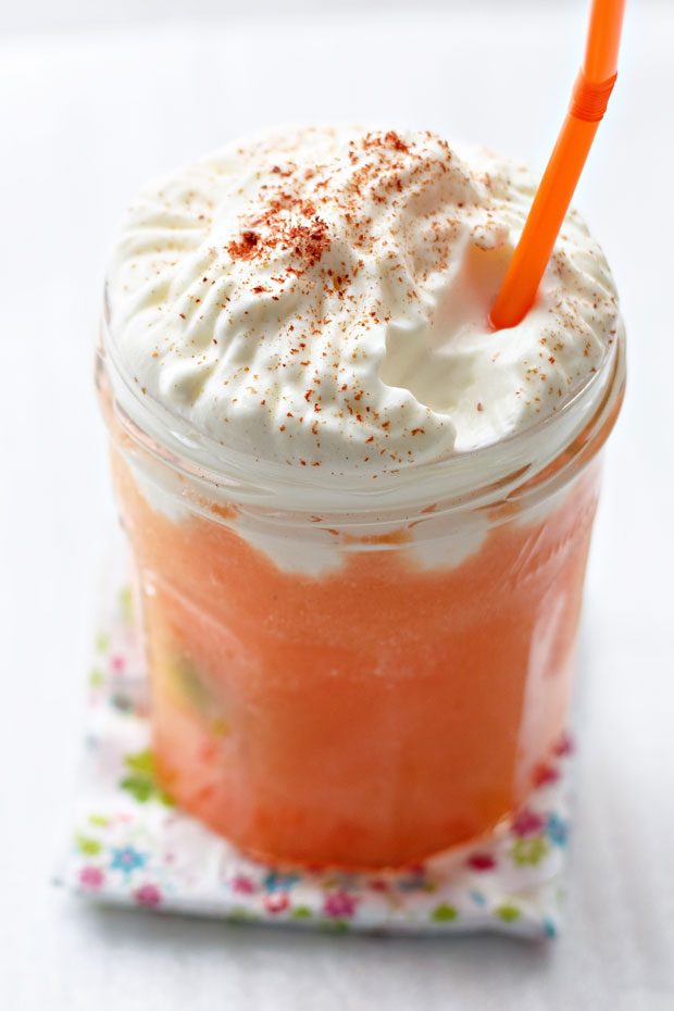 Frozen Cantaloupe Cappuccino - #recipe by #eatwell101 - https://www.eatwell101.com/frozen-cantaloupe-capuccino-smoothie-recipe