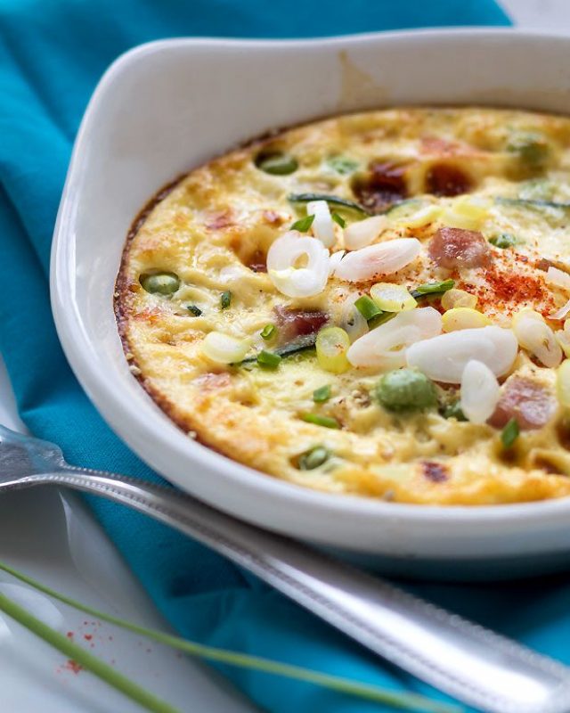 Ham Cheese Fritatta - #recipe by #eatwell101 - https://www.eatwell101.com/ham-and-cheese-fritatta-recipe