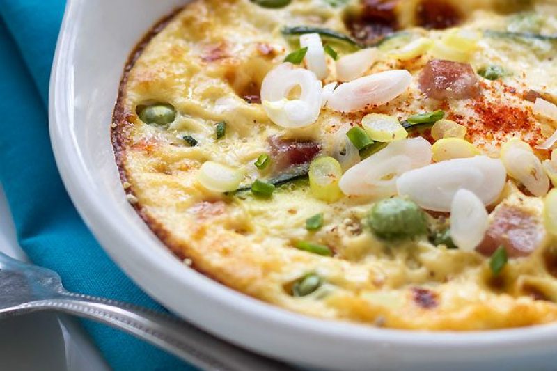 Ham Cheese Fritatta - #recipe by #eatwell101 - https://www.eatwell101.com/ham-and-cheese-fritatta-recipe