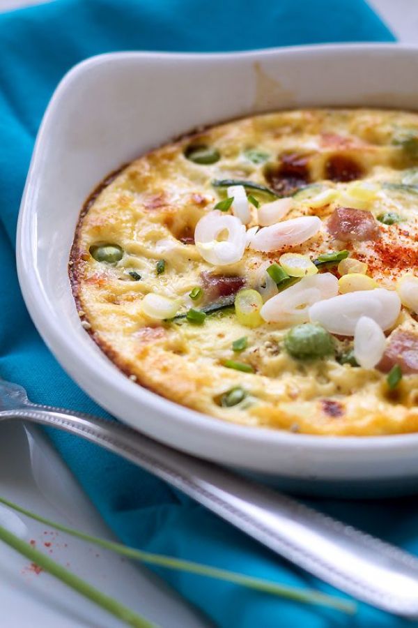 Ham and Cheese Frittata - #recipe by #eatwell101 - https://www.eatwell101.com/ham-and-cheese-fritatta-recipe