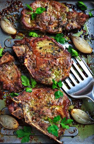 Pesto Baked Pork Chops