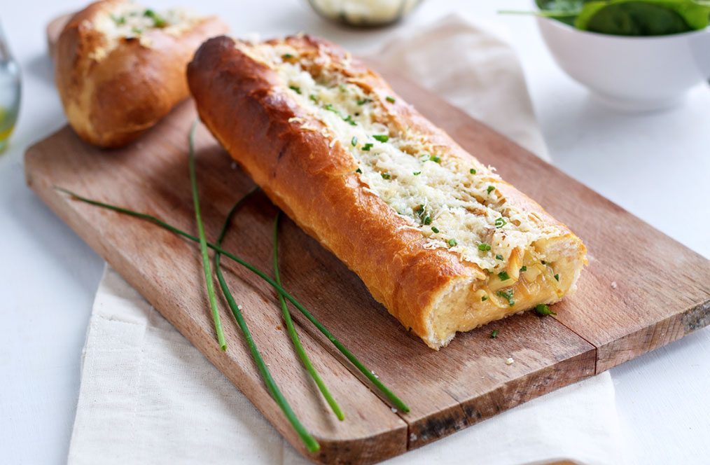 Caramelized Onion Egg Bread Boats