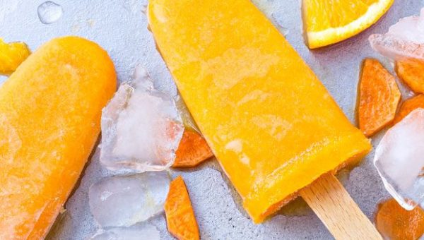 Flavorful Orange Carrot Ice Pops - #recipe by #eatwell101 - https://www.eatwell101.com/orange-carrot-ice-pops-recipe