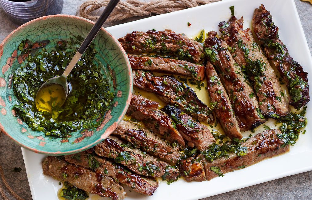 Grilled Steak With Parsley Sauce