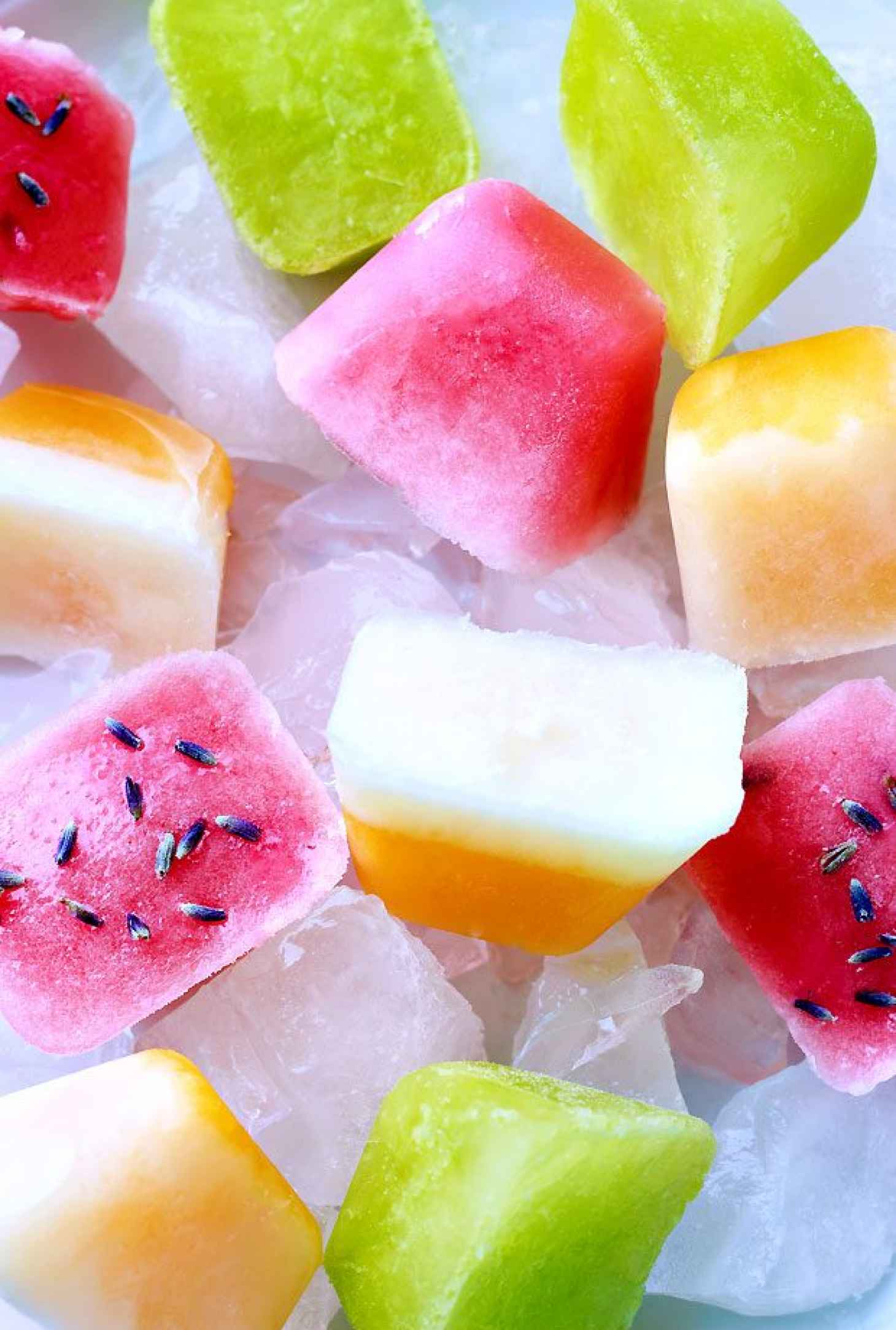 Multi Fruit Ice-Cubes - #recipe by #eatwell101 - https://www.eatwell101.com/fruit-ice-cubes-recipe