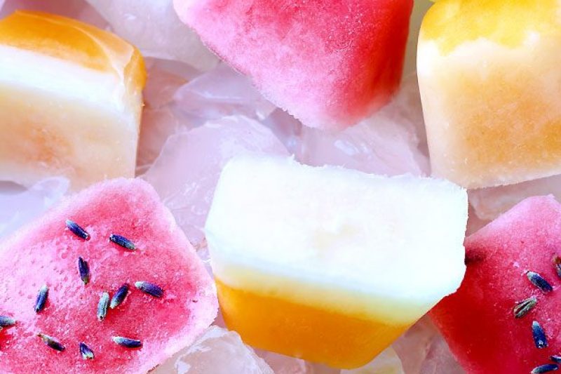 Multi Fruit Ice-Cubes - #recipe by #eatwell101 - https://www.eatwell101.com/fruit-ice-cubes-recipe