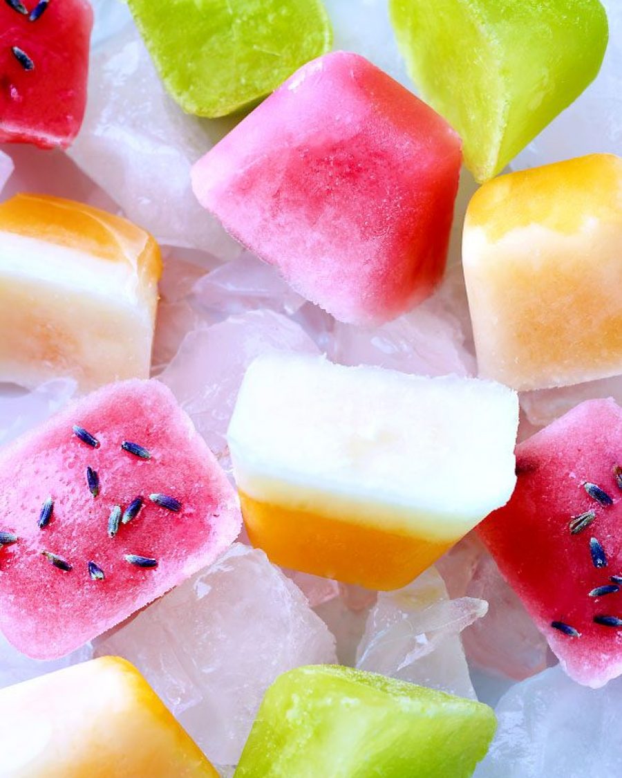 Multi Fruit Ice-Cubes - #recipe by #eatwell101 - https://www.eatwell101.com/fruit-ice-cubes-recipe