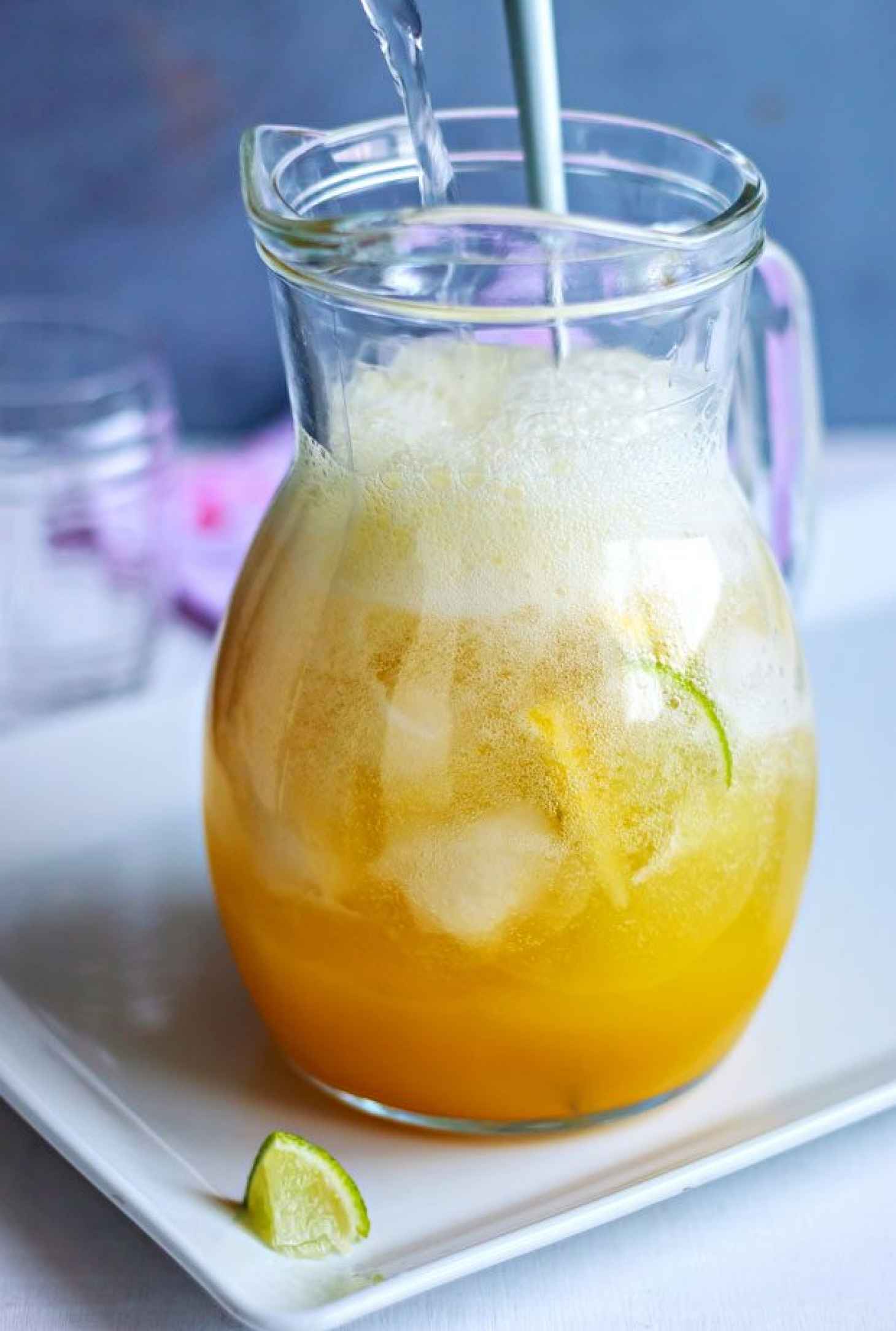 Speedy Pineapple Lemonade Cooler - #recipe by #eatwell101 - https://www.eatwell101.com/pineapple-lemonade-recipe