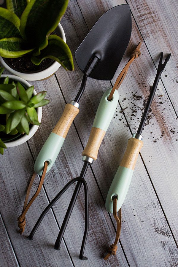 painted dipped garden tools