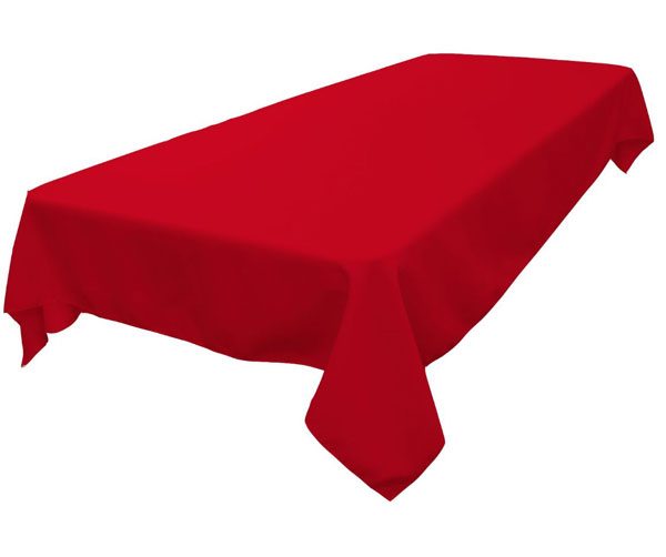 red tablecloth