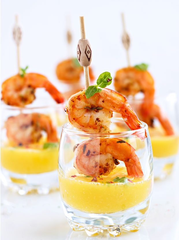 Succulent Shrimp Tapas with Mango Shooters Recipe — Eatwell101