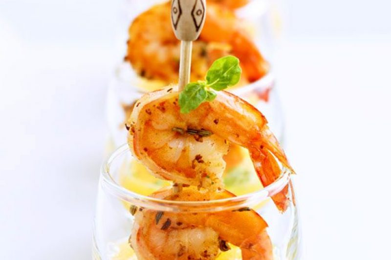 Succulent Shrimp Tapas with Mango Shooters - #recipe by #eatwell101 - https://www.eatwell101.com/shrimp-tapas-mango-shooters-recipe
