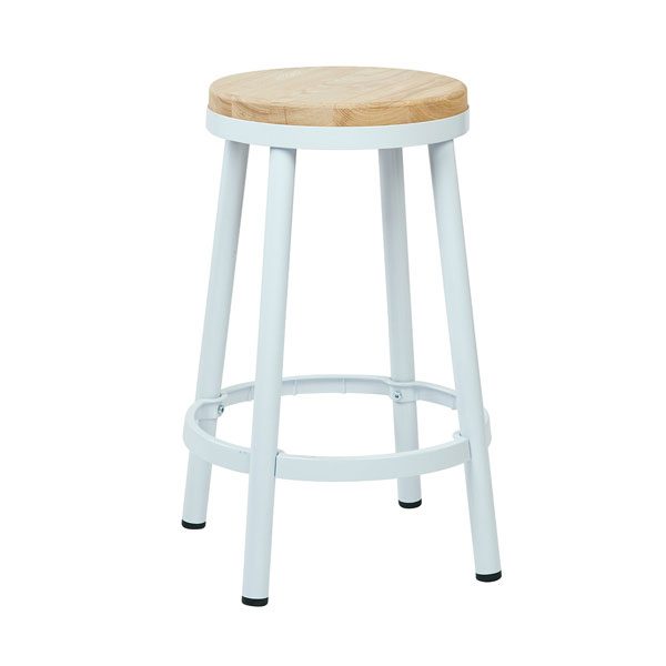 Bristow Metal Backless Barstool with Frame