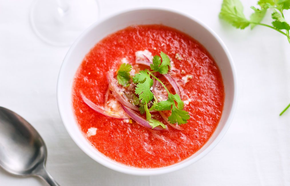 Watermelon Tomato Chilled Soup