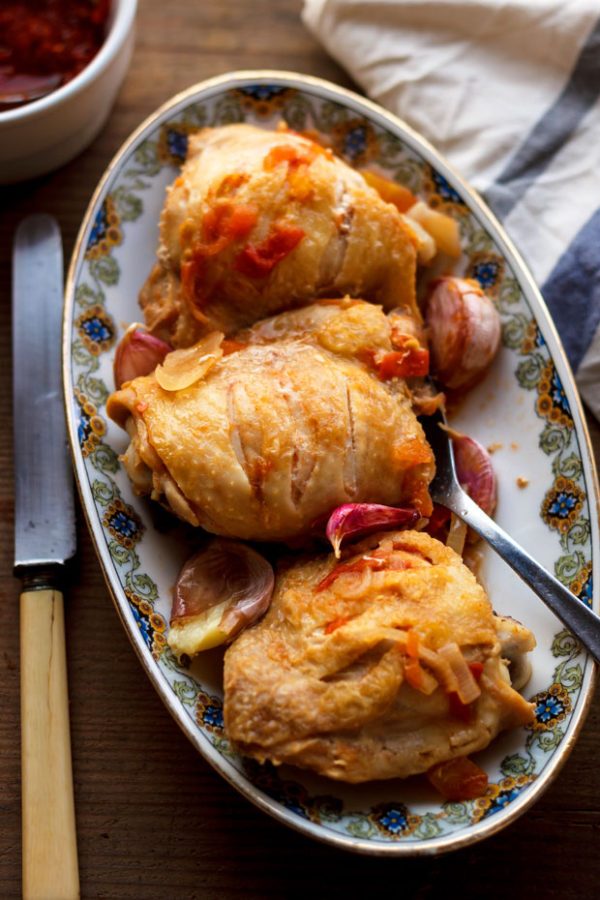 Garlic Skillet Chicken - #recipe by #eatwell101 - https://www.eatwell101.com/garlic-skillet-chicken-recipe