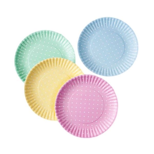 Pastel Polka Dot Picnic Plates