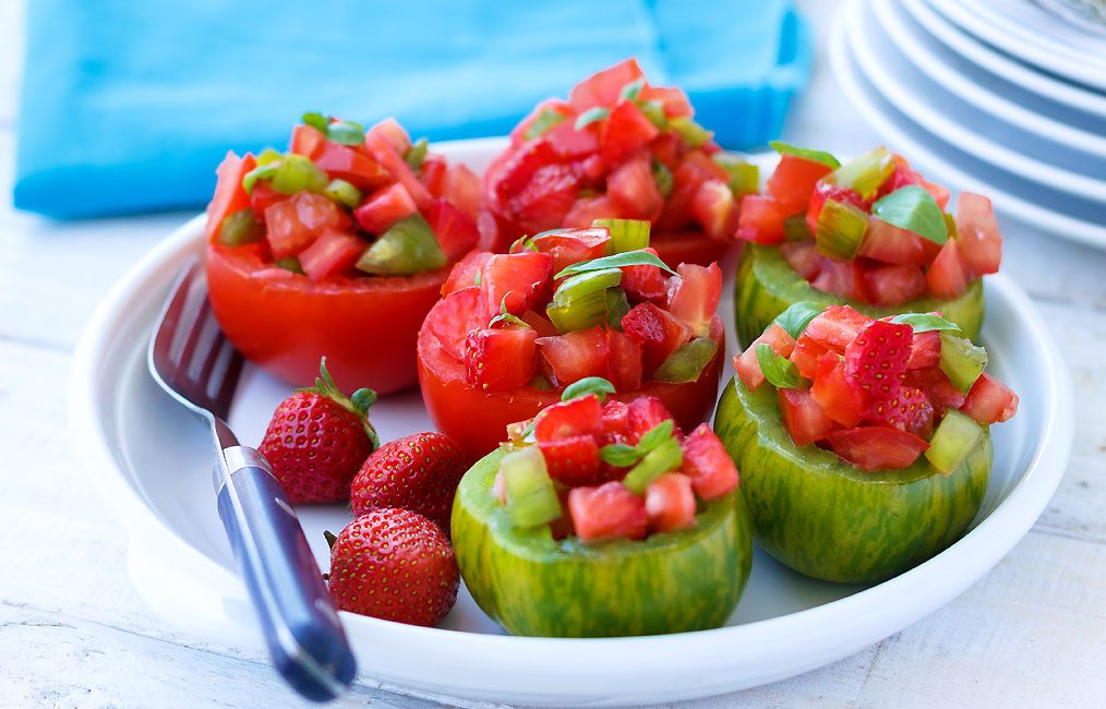 Strawberry Salsa Tomato Cups