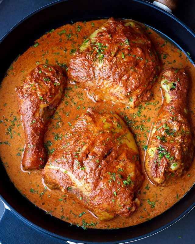 Baked Tandoori Chicken - #recipe by #eatwell101 - https://www.eatwell101.com/baked-tandoori-chicken-recipe