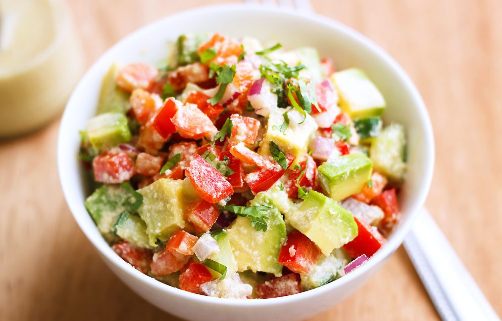 Avocado Salad with Peanut Sauce