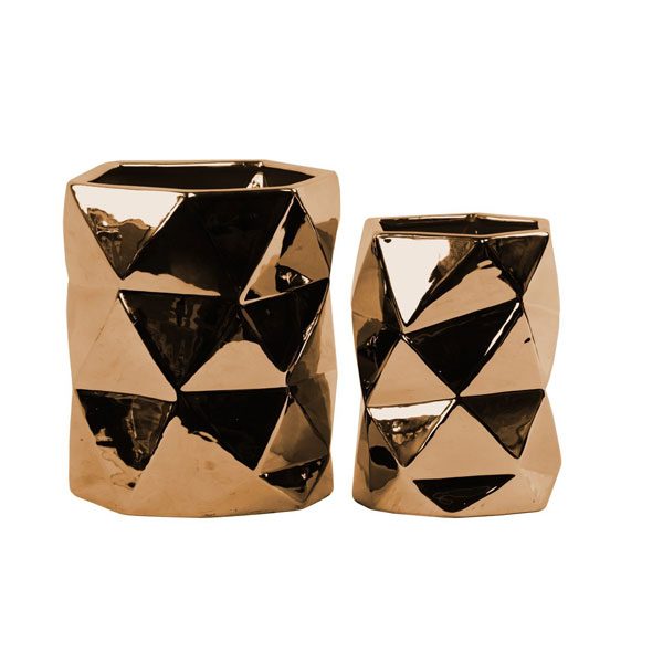 Urban Trends Ceramic Hexagonal Vase