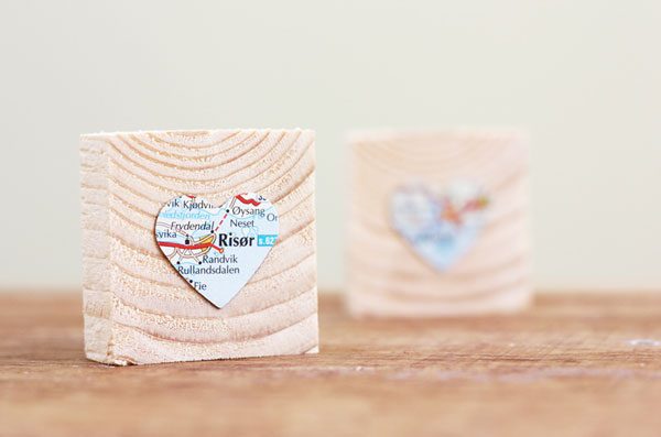 diy map hearts