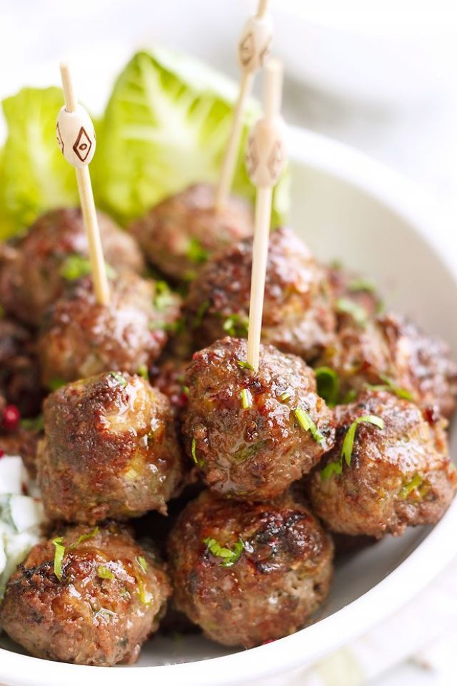 Baked Meatballs with Cilantro
