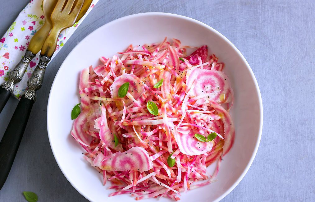 Raw Chioggia Beet Salad