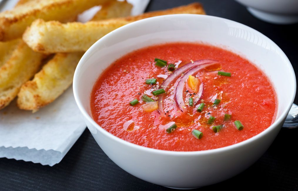 Tomato Strawberry Gazpacho