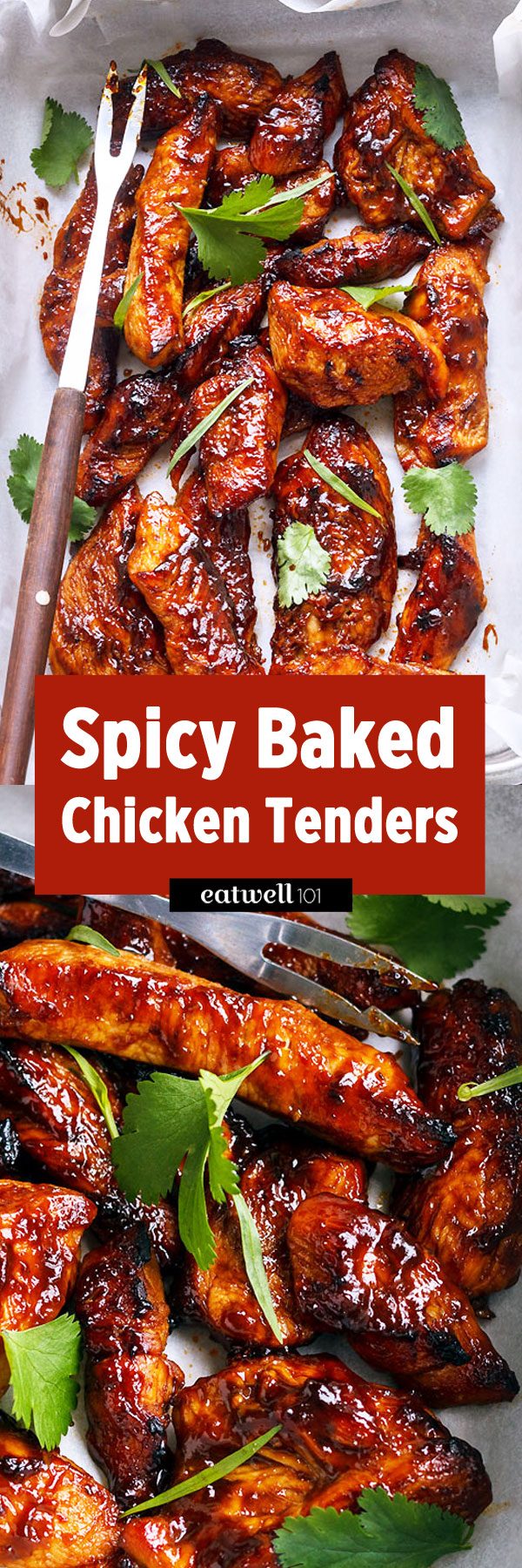 Baked Chicken Tenders - #baked #chicken #recipe #eatwell101 - This baked chicken tenders recipe is an easy and heathy dinner to include into your meals rotation.