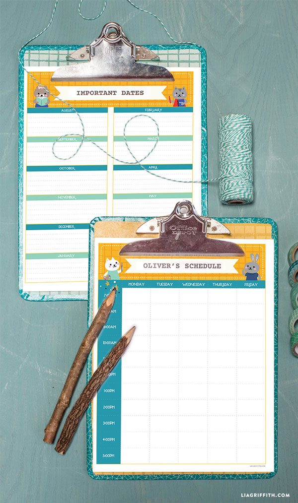 Printable Kids Calendar Back To School