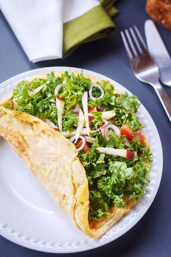 Kale Salad Omelet Recipe
