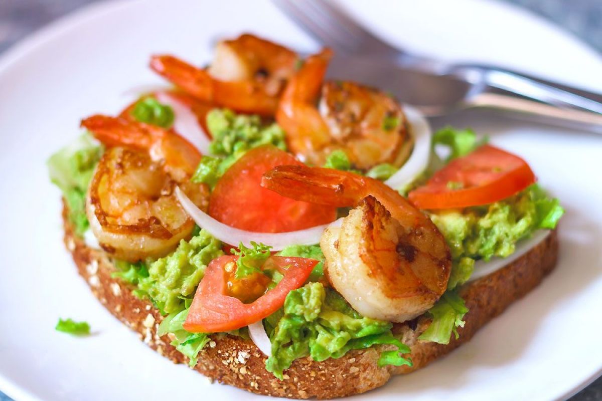 Grilled Shrimp Avocado Toast