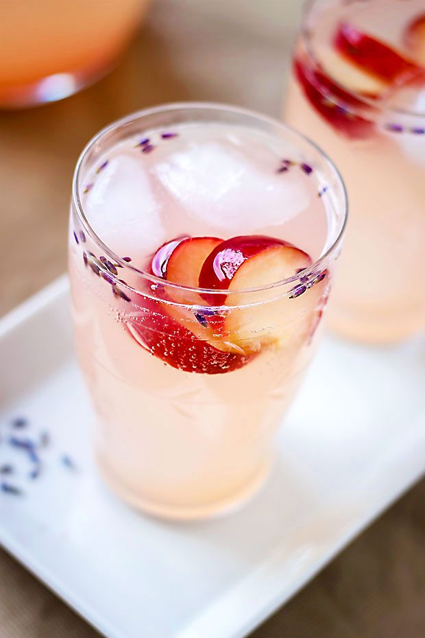 peach lavender lemonade
