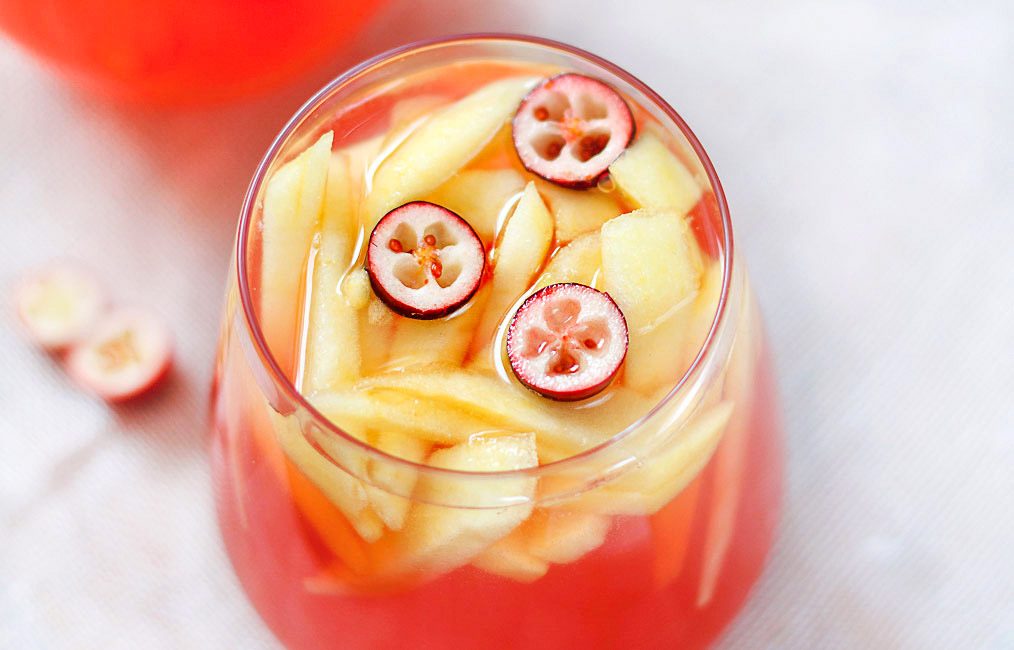 Fall Sangria with Apple and Cranberries