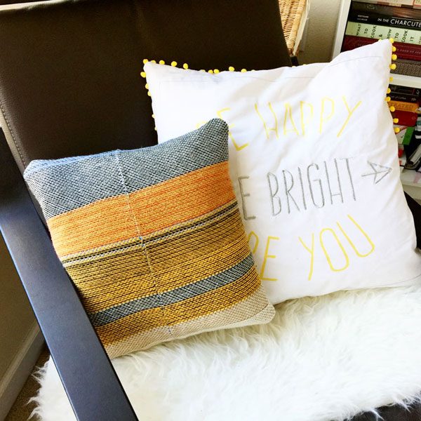 recycled finished pillow