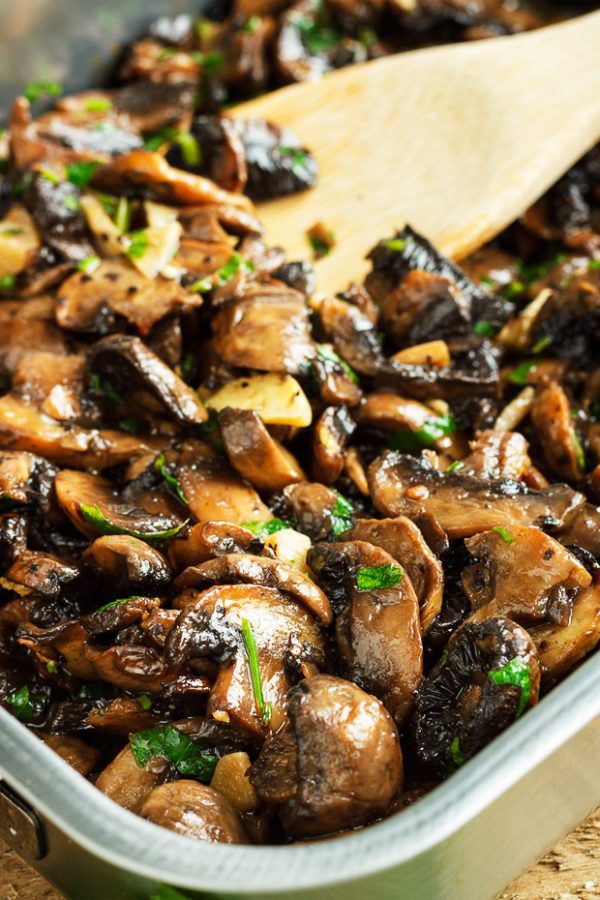 Baked garlic  Mushrooms