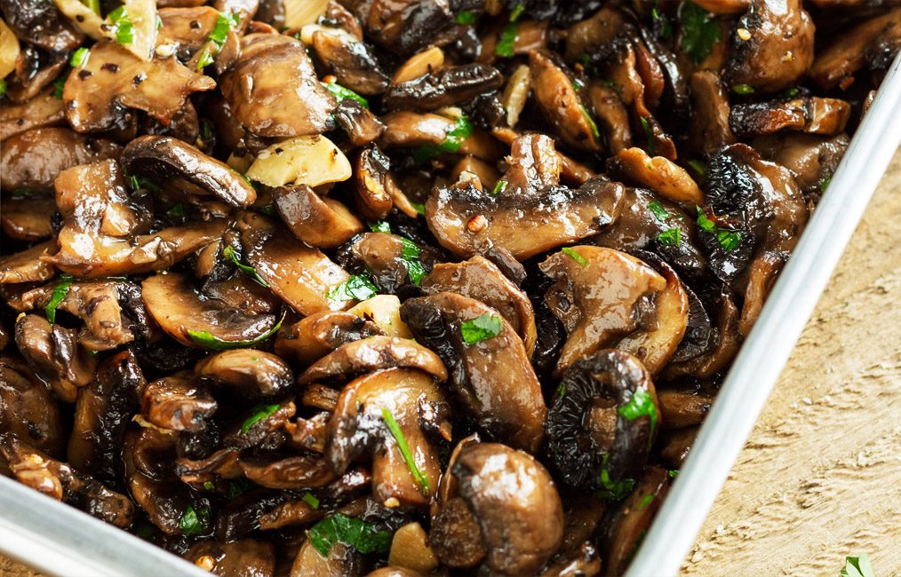 Baked Garlic Parsley Mushrooms