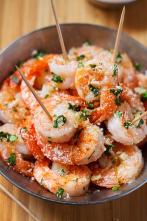 Garlic Parmesan Roasted  Shrimp
