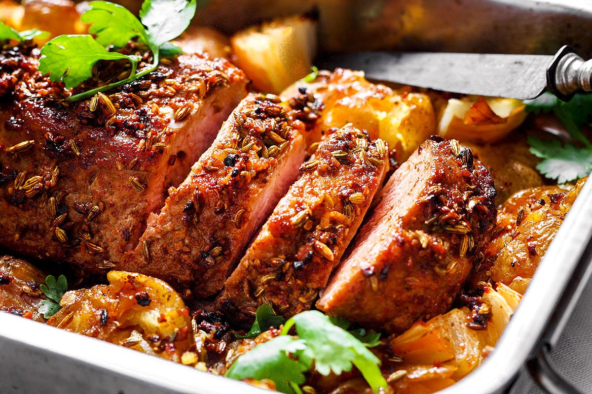 One-Pan Pork Tenderloin and Smashed Potatoes