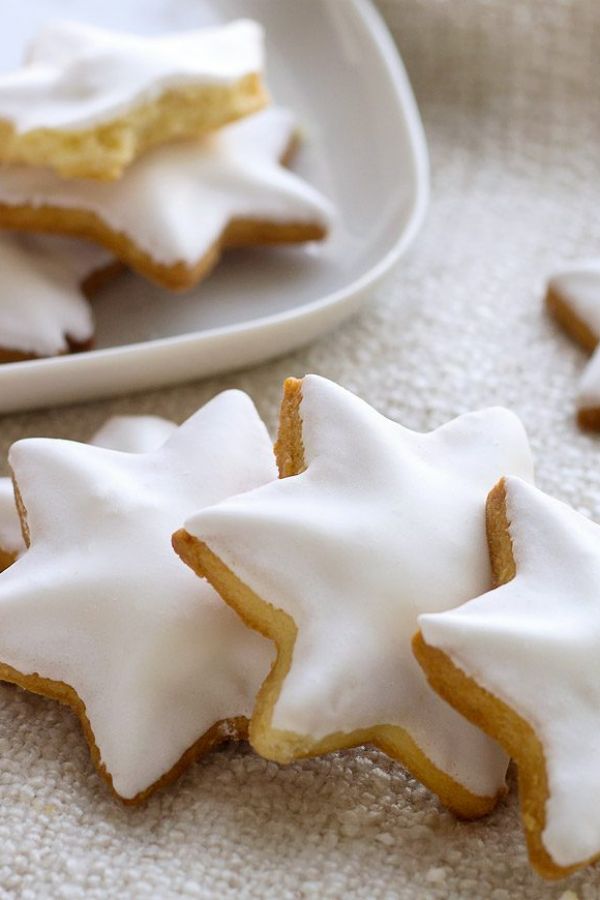 Fluffy Star Cookies - #recipe by #eatwell101 - https://www.eatwell101.com/fluffy-star-cookies-recipe