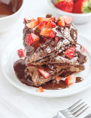 Double Chocolate Heart Waffles