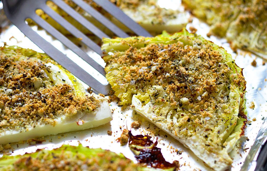 Roasted Garlic Parmesan Cabbage Wedges