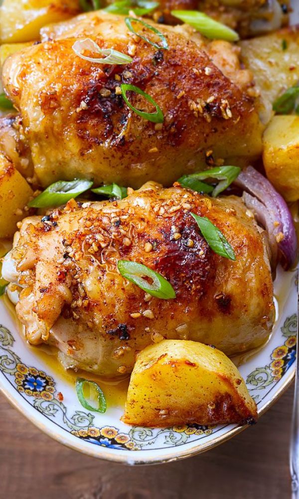 Baked Garlic Chicken and Potatoes
