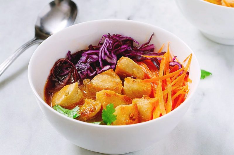 The Best Chicken Vegetable Soup - #recipe by #eatwell101 - https://www.eatwell101.com/sweet-chili-chicken-soup-recipe