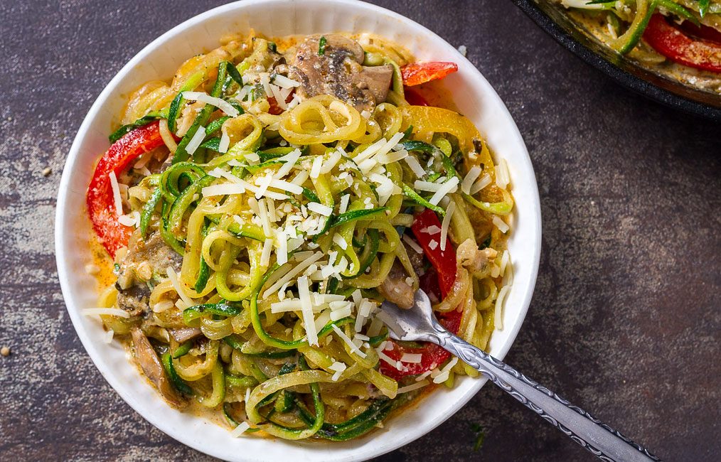 Veggie Noodle with Creamy Parmesan Sauce