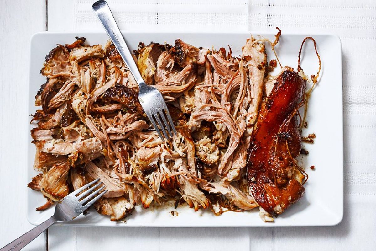 Garlic Balsamic Slow Cooker Pork Shoulder
